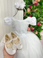 Vestido Enjoy Longo Branco Babadinho - Imagem 6