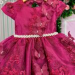 Vestido Marie Jardim Encantado Luxo Marsala
