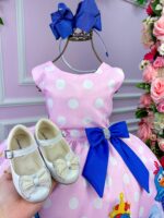 Vestido Tematicos Luxo Galinha Pintadinha Rosa e Azul - Imagem 2