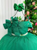Vestido Banana Club Longo Doce Elegancia Verde Bandeira - Imagem 5